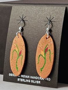 Native American Cherokee Made Dancing Corn Earrings