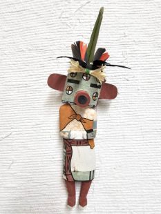 Old Style Hopi Carved Cactus Flower Traditional Plant Kachina Doll (Katsina Doll)