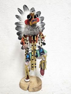 Native American Made Ahote Kachina Doll - Yellow