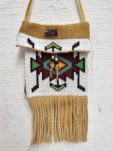 Native American Sioux/Ojibwe Made Beaded Medicine Bag