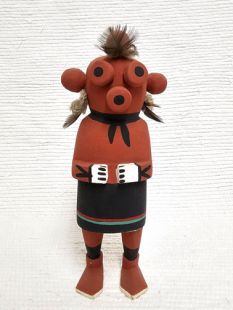 Old Style Hopi Carved Mudhead Traditional Clown Katsina Doll