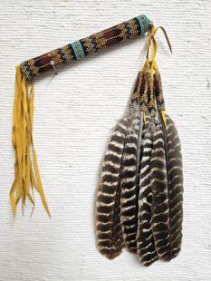 Native American Made Kiowa Style Peyote Prayer Fan