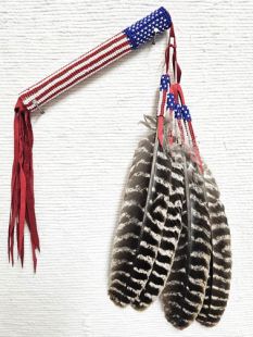 Native American Made Kiowa Style Peyote Prayer Fan