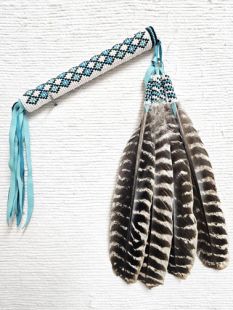 Native American Made Kiowa Style Peyote Prayer Fan