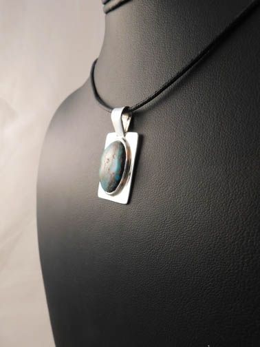 Native American Hopi Made Pendant with Persian Turquoise