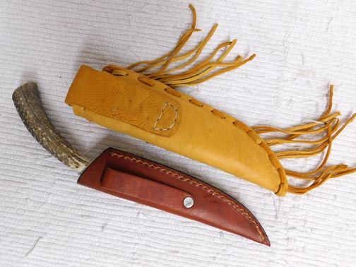 Native American K'iche' Maya Made Lakota Designed Beaded Knife Sheaths at  Kachina House