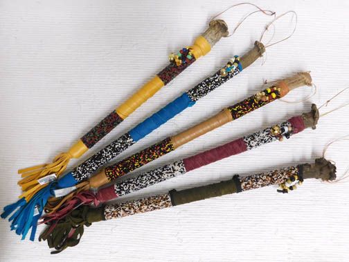 Native American Made Ceremonial Talking Stick, Native American Artifacts