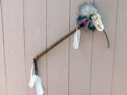 Native American Made Ceremonial Talking Stick - Coyote Moon Crystals and  Gifts