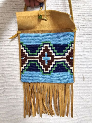 Vintage Native American Leather deals and Bead Medicine Bag