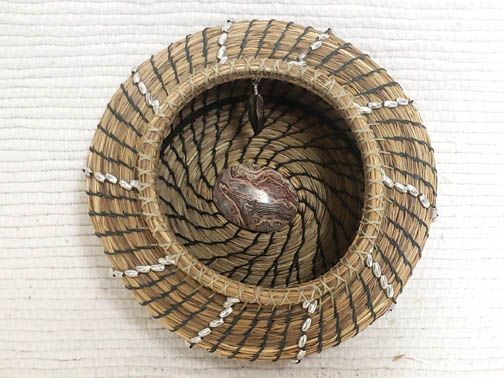 Native American Chippewa Made Basket Silver Stairs at Kachina House